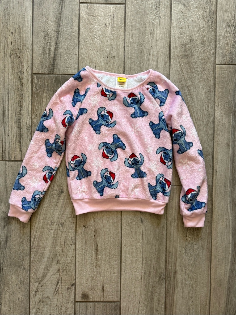 Disney Pink Christmas stitch sweatshirt